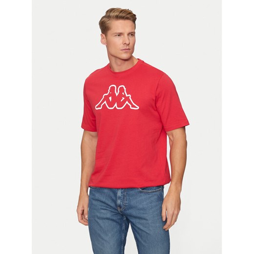 Kappa T-Shirt Logo Korpo Cromen 303HZ70 Czerwony Regular Fit ze sklepu MODIVO w kategorii T-shirty męskie - zdjęcie 182664939