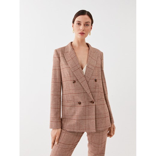 TWINSET Marynarka 232TP2751 Brązowy Regular Fit ze sklepu MODIVO w kategorii Marynarki damskie - zdjęcie 182664945