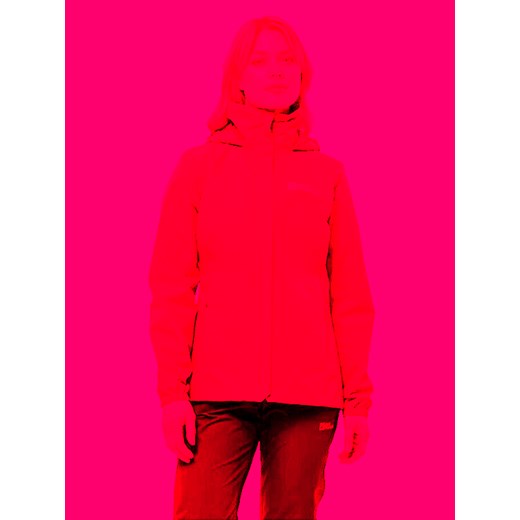 Jack Wolfskin Kurtka przeciwdeszczowa Stormy Point 1111202 Czerwony Regular Fit ze sklepu MODIVO w kategorii Kurtki damskie - zdjęcie 182665055