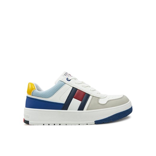 Tommy Hilfiger Sneakersy Flag Low Cut Lace-Up Sneaker T3X9-33863-1269 S Biały ze sklepu MODIVO w kategorii Buty sportowe dziecięce - zdjęcie 182665106