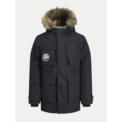 Jack&Jones Junior Parka Star 12258941 Granatowy Regular Fit ze sklepu MODIVO w kategorii Kurtki chłopięce - zdjęcie 182665115