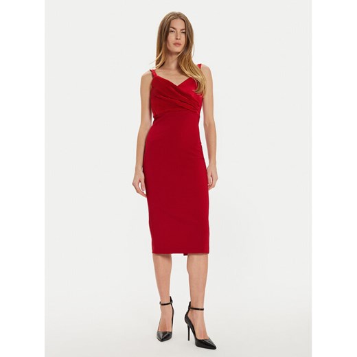 Rinascimento Sukienka koktajlowa CFC0019703002 Czerwony Slim Fit ze sklepu MODIVO w kategorii Sukienki - zdjęcie 182665116