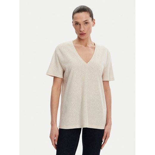 ACCESS FASHION T-Shirt 53-2148-611 Beżowy Regular Fit ze sklepu MODIVO w kategorii Bluzki damskie - zdjęcie 182665149