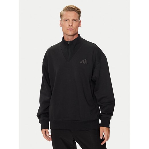 adidas Bluza ALL SZN Fleece IX1250 Czarny Loose Fit ze sklepu MODIVO w kategorii Bluzy męskie - zdjęcie 182665177