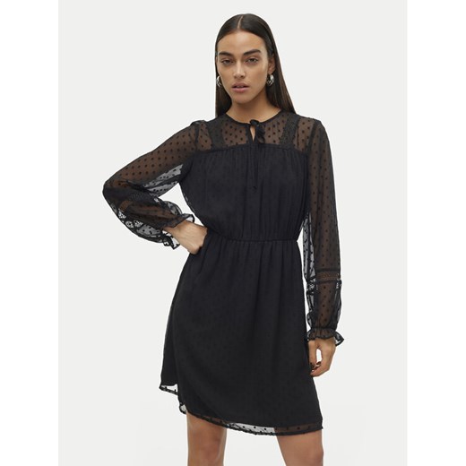 Vero Moda Sukienka codzienna Leah 10314693 Czarny Regular Fit ze sklepu MODIVO w kategorii Sukienki - zdjęcie 182665185