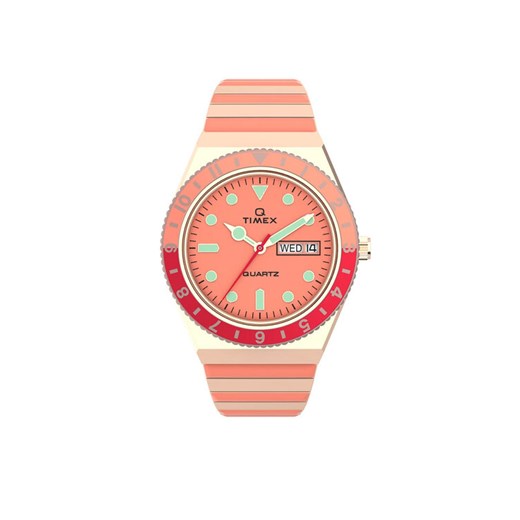 Timex Zegarek Q Timex Malibu TW2V38600 Różowy ze sklepu MODIVO w kategorii Zegarki - zdjęcie 182665187