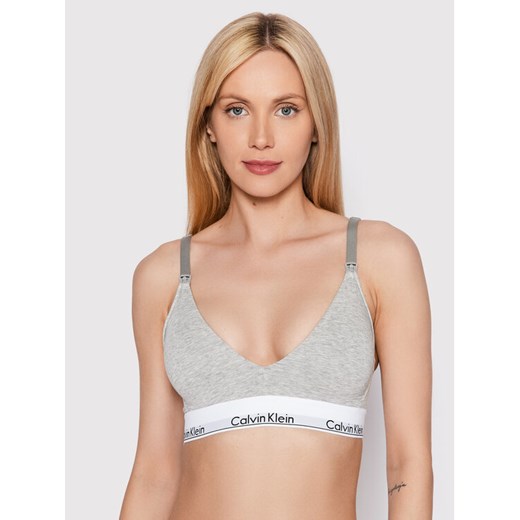 Calvin Klein Underwear Biustonosz do karmienia 000QF6218E Szary ze sklepu MODIVO w kategorii Bielizna ciążowa - zdjęcie 182665188