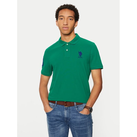 U.S. Polo Assn. Polo MUP3313 Zielony Regular Fit ze sklepu MODIVO w kategorii T-shirty męskie - zdjęcie 182665206