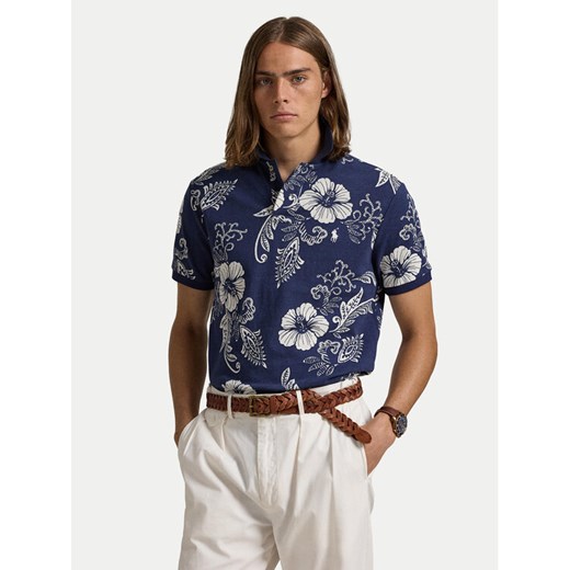 Polo Ralph Lauren Polo 710956684001 Granatowy Custom Slim Fit ze sklepu MODIVO w kategorii T-shirty męskie - zdjęcie 182665218