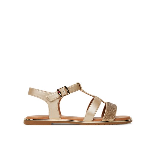 Tommy Hilfiger Sandały T3A2-33781-1372 S Złoty ze sklepu MODIVO w kategorii Sandały dziecięce - zdjęcie 182665227
