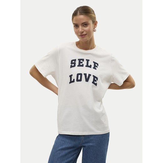 Vero Moda T-Shirt Halle 10321318 Biały Loose Fit ze sklepu MODIVO w kategorii Bluzki damskie - zdjęcie 182665265