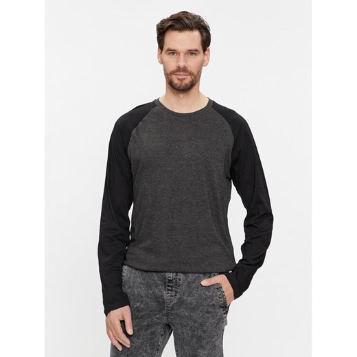 Brave Soul Longsleeve MLT-69OSBOURNEJ Szary Regular Fit ze sklepu MODIVO w kategorii T-shirty męskie - zdjęcie 182665295
