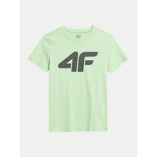 4F T-Shirt 4FJWSS24TTSHM1115 Zielony Regular Fit ze sklepu MODIVO w kategorii T-shirty chłopięce - zdjęcie 182665319