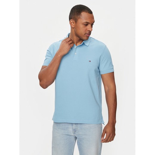 Tommy Hilfiger Polo 1985 MW0MW17771 Niebieski Slim Fit ze sklepu MODIVO w kategorii T-shirty męskie - zdjęcie 182665358