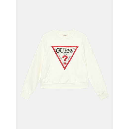 Guess Bluza J4YQ22 KA6R3 Écru Regular Fit ze sklepu MODIVO w kategorii Bluzy chłopięce - zdjęcie 182665367
