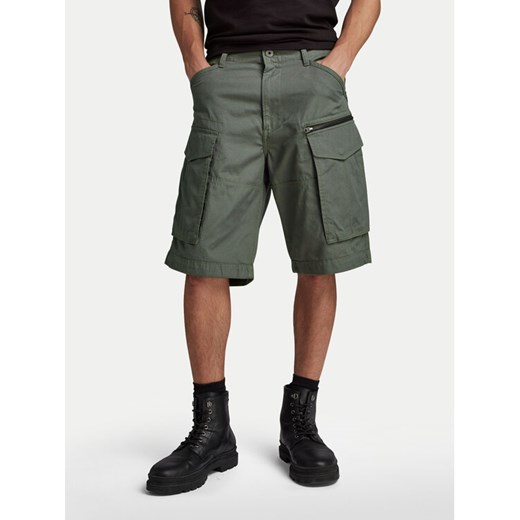 G-Star Raw Szorty materiałowe Rovic D08566-D384-1260 Szary Relaxed Fit ze sklepu MODIVO w kategorii Spodenki męskie - zdjęcie 182665379