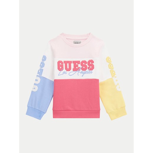 Guess Bluza K4YQ03 KA6R3 Kolorowy Regular Fit ze sklepu MODIVO w kategorii Bluzy dziewczęce - zdjęcie 182665445