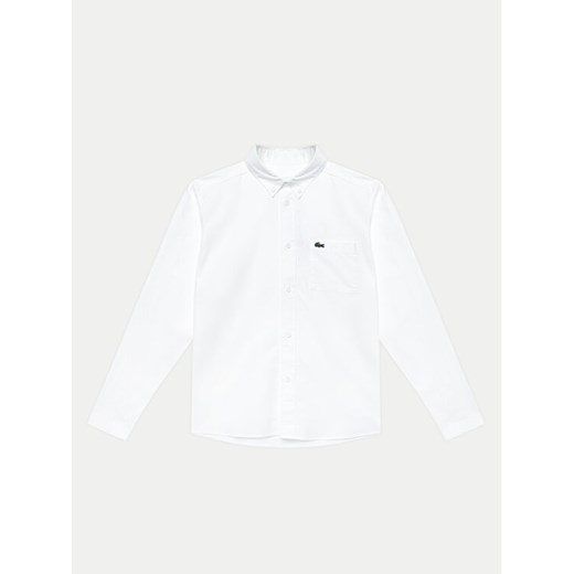 Lacoste Koszula CJ5296 Biały Regular Fit ze sklepu MODIVO w kategorii Koszule chłopięce - zdjęcie 182665449