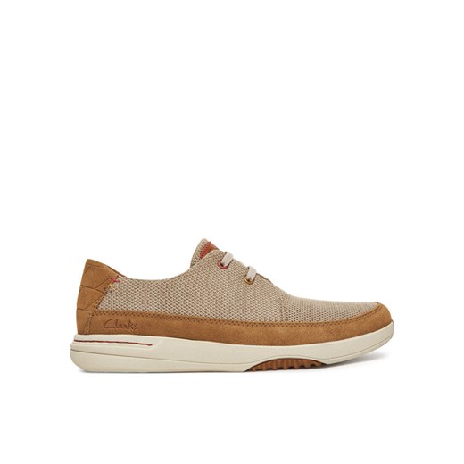 Clarks Sneakersy Easeway Lace 26181369 Beżowy ze sklepu MODIVO w kategorii Buty sportowe męskie - zdjęcie 182665458