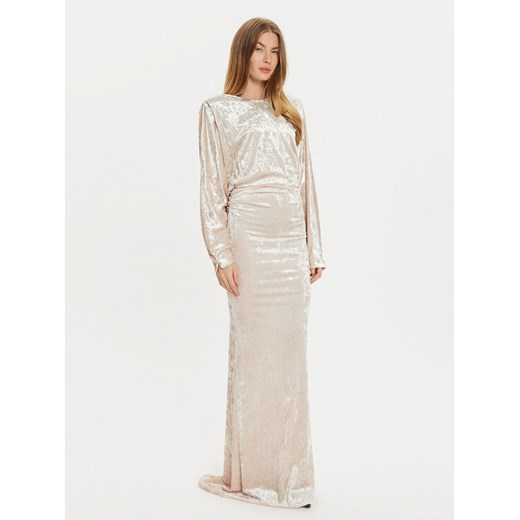 PINKO Sukienka wieczorowa 104497 A29L Écru Slim Fit ze sklepu MODIVO w kategorii Sukienki - zdjęcie 182665467