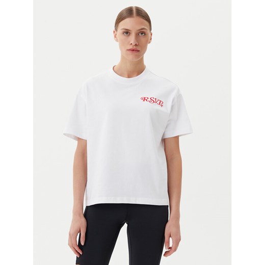 Fila T-Shirt Leffinge FAW1029 Biały Loose Fit ze sklepu MODIVO w kategorii Bluzki damskie - zdjęcie 182665646