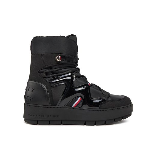 Tommy Hilfiger Śniegowce Patent Snowboot FW0FW07852 Czarny ze sklepu MODIVO w kategorii Workery damskie - zdjęcie 182665658