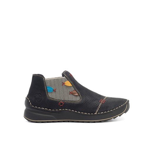 Rieker Półbuty 51592-00 Czarny ze sklepu MODIVO w kategorii Półbuty damskie - zdjęcie 182665699