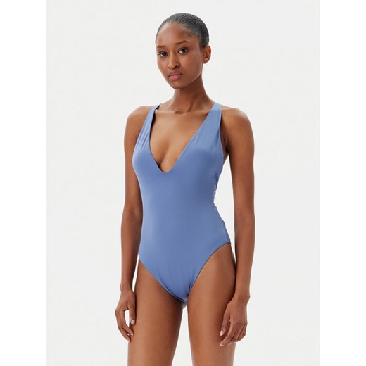 Calvin Klein Swimwear Strój kąpielowy KW0KW02798 Niebieski ze sklepu MODIVO w kategorii Stroje kąpielowe - zdjęcie 182665765