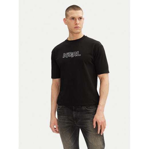 KARL LAGERFELD T-Shirt 755156 552235 Czarny Regular Fit ze sklepu MODIVO w kategorii T-shirty męskie - zdjęcie 182665796