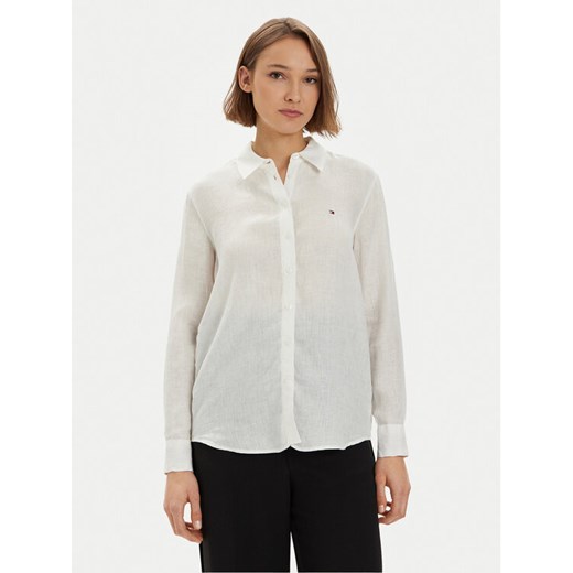 Tommy Hilfiger Koszula WW0WW42037 Biały Relaxed Fit ze sklepu MODIVO w kategorii Koszule damskie - zdjęcie 182665799