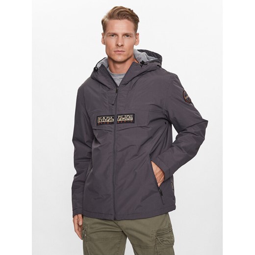 Napapijri Kurtka przejściowa Rainforest NP0A4HES Szary Regular Fit ze sklepu MODIVO w kategorii Kurtki męskie - zdjęcie 182665807