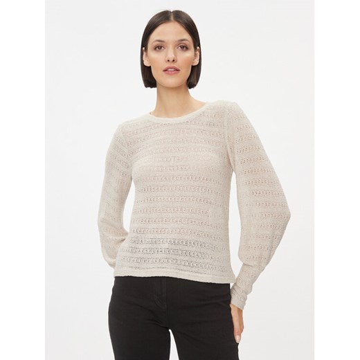 Vero Moda Bluzka 10296715 Écru Regular Fit ze sklepu MODIVO w kategorii Bluzki damskie - zdjęcie 182665907