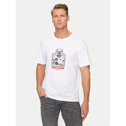 Jack&Jones T-Shirt Eight Skull 12264841 Biały Standard Fit ze sklepu MODIVO w kategorii T-shirty męskie - zdjęcie 182665935