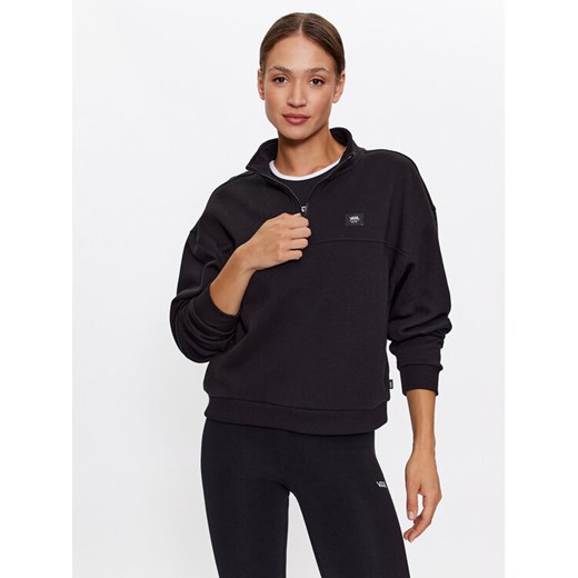 Vans Bluza Leighton Mock Neck Fleece VN000A5V Czarny Regular Fit ze sklepu MODIVO w kategorii Bluzy damskie - zdjęcie 182665936