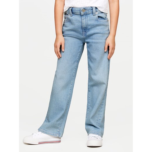 Tommy Hilfiger Jeansy KG0KG07844 Niebieski Straight Fit ze sklepu MODIVO w kategorii Spodnie dziewczęce - zdjęcie 182665996