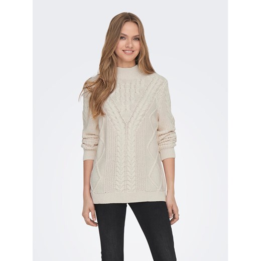 ONLY Sweter 15295457 Écru Regular Fit ze sklepu MODIVO w kategorii Swetry damskie - zdjęcie 182666038