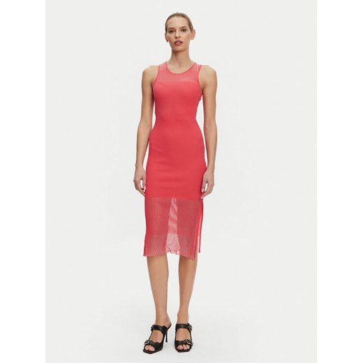 PINKO Sukienka dzianinowa 104811 A2GJ N55 Pomarańczowy Regular Fit ze sklepu MODIVO w kategorii Sukienki - zdjęcie 182666057