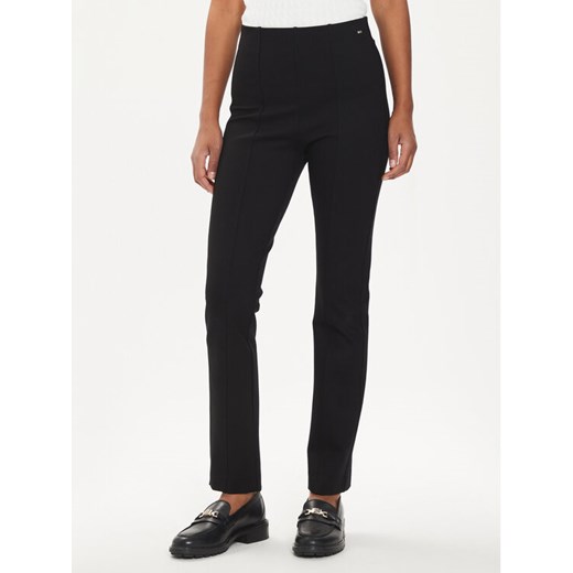 Tommy Hilfiger Spodnie materiałowe Elevated WW0WW39721 Czarny Slim Fit ze sklepu MODIVO w kategorii Spodnie damskie - zdjęcie 182666086
