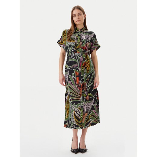 LOLA CASADEMUNT Sukienka koszulowa LS2516059 Zielony Relaxed Fit ze sklepu MODIVO w kategorii Sukienki - zdjęcie 182666118