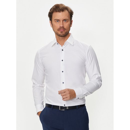 Boss Koszula 50519867 Biały Slim Fit ze sklepu MODIVO w kategorii Koszule męskie - zdjęcie 182666147