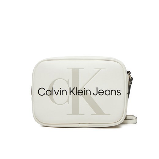 Calvin Klein Jeans Torebka Sculpted Camera Bag18 Mono K60K610275 Biały ze sklepu MODIVO w kategorii Listonoszki - zdjęcie 182666186