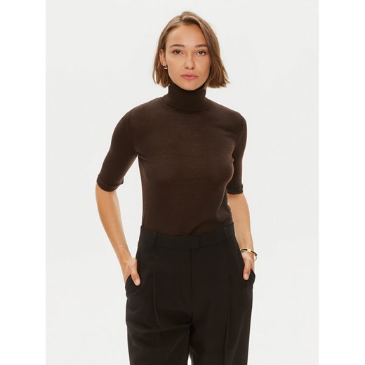 Max Mara Leisure Golf Vadius 2426366098 Brązowy Standard Fit ze sklepu MODIVO w kategorii Swetry damskie - zdjęcie 182666289