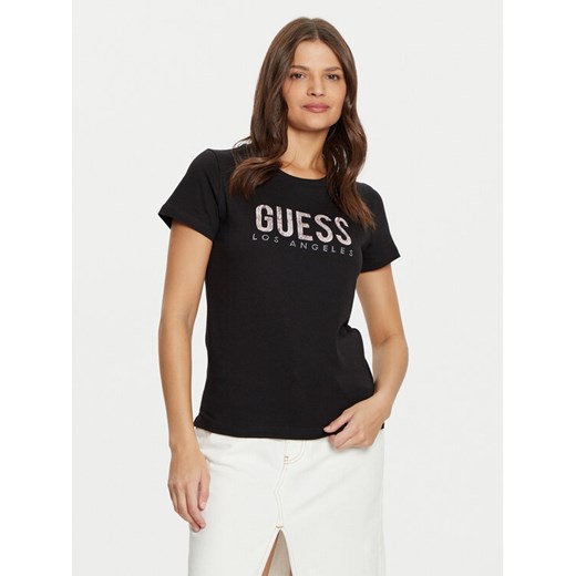 Guess T-Shirt W5RI19 I3Z14 Czarny Regular Fit ze sklepu MODIVO w kategorii Bluzki damskie - zdjęcie 182666325