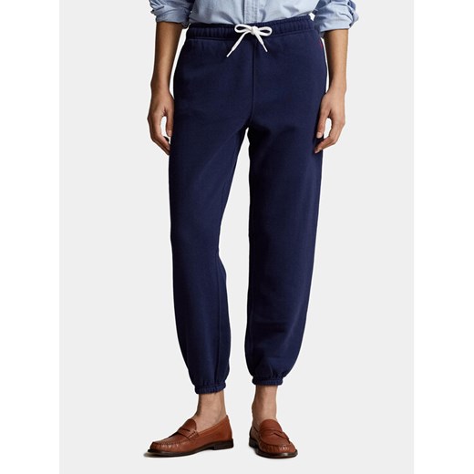 Polo Ralph Lauren Spodnie dresowe Prl Flc Pnt 211943009002 Granatowy Regular Fit ze sklepu MODIVO w kategorii Spodnie damskie - zdjęcie 182666359