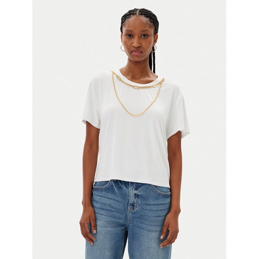 MET T-Shirt M10 262TP Biały Regular Fit ze sklepu MODIVO w kategorii Bluzki damskie - zdjęcie 182666439