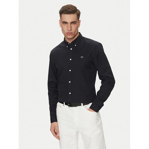 Lacoste Koszula CH2933 Czarny Regular Fit ze sklepu MODIVO w kategorii Koszule męskie - zdjęcie 182666445