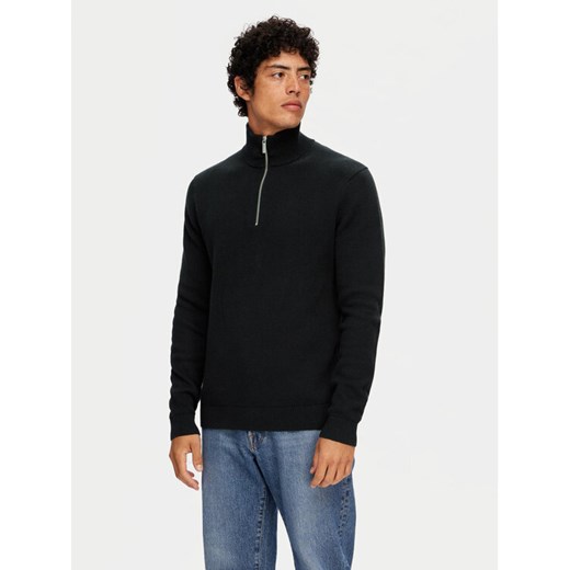 Selected Homme Sweter Dane 16092601 Czarny Regular Fit ze sklepu MODIVO w kategorii Swetry męskie - zdjęcie 182666449