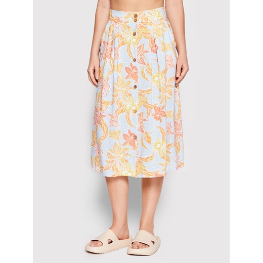 Roxy Spódnica midi Night Time ERJWK03121 Kolorowy Regular Fit ze sklepu MODIVO w kategorii Spódnice - zdjęcie 182666478