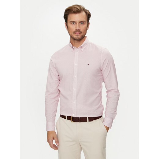 Tommy Hilfiger Koszula Micro Foulard MW0MW35813 Różowy Slim Fit ze sklepu MODIVO w kategorii Koszule męskie - zdjęcie 182666557