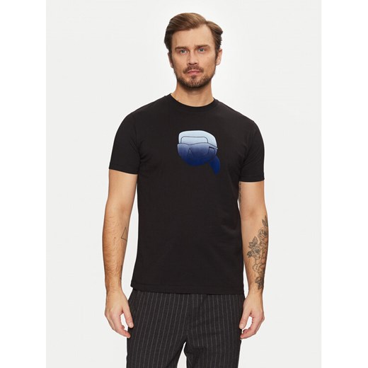 KARL LAGERFELD T-Shirt 755426 551242 Czarny Regular Fit ze sklepu MODIVO w kategorii T-shirty męskie - zdjęcie 182666578